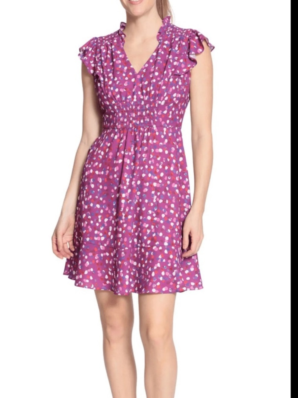 Maggie London Times Purple Polka Dot Dress 20W